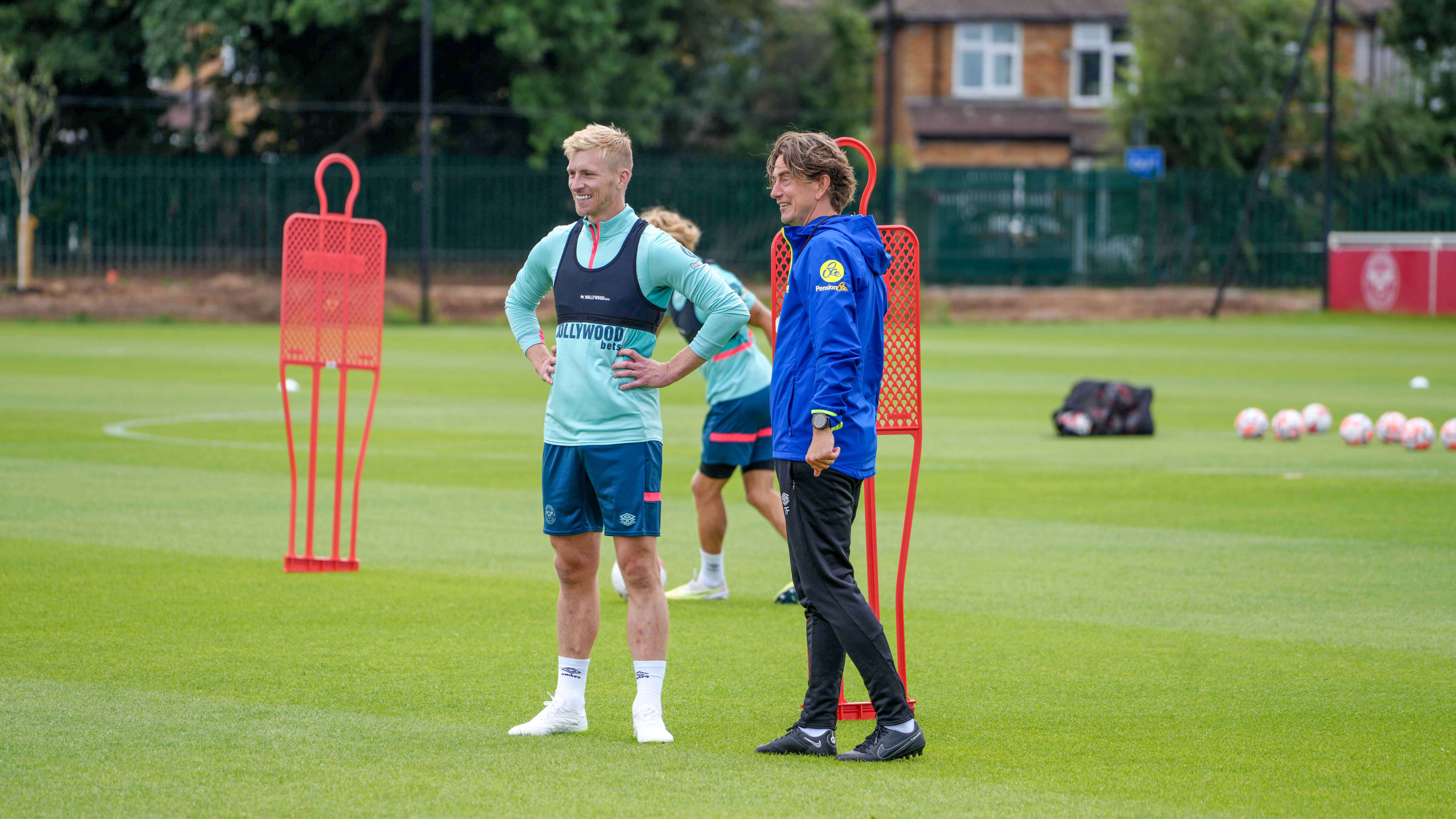 All smiles: Ben Mee and Thomas Frank